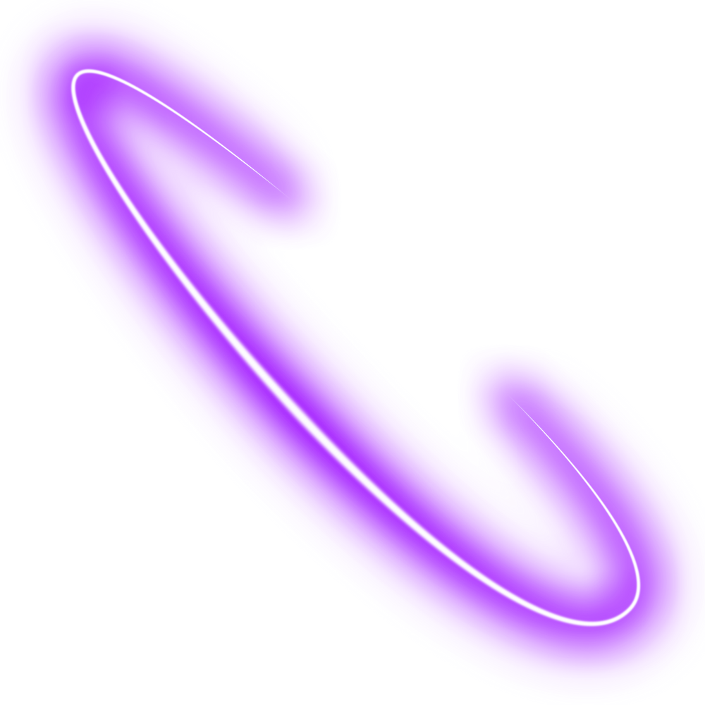 Glowing Purple Neon Curve Line